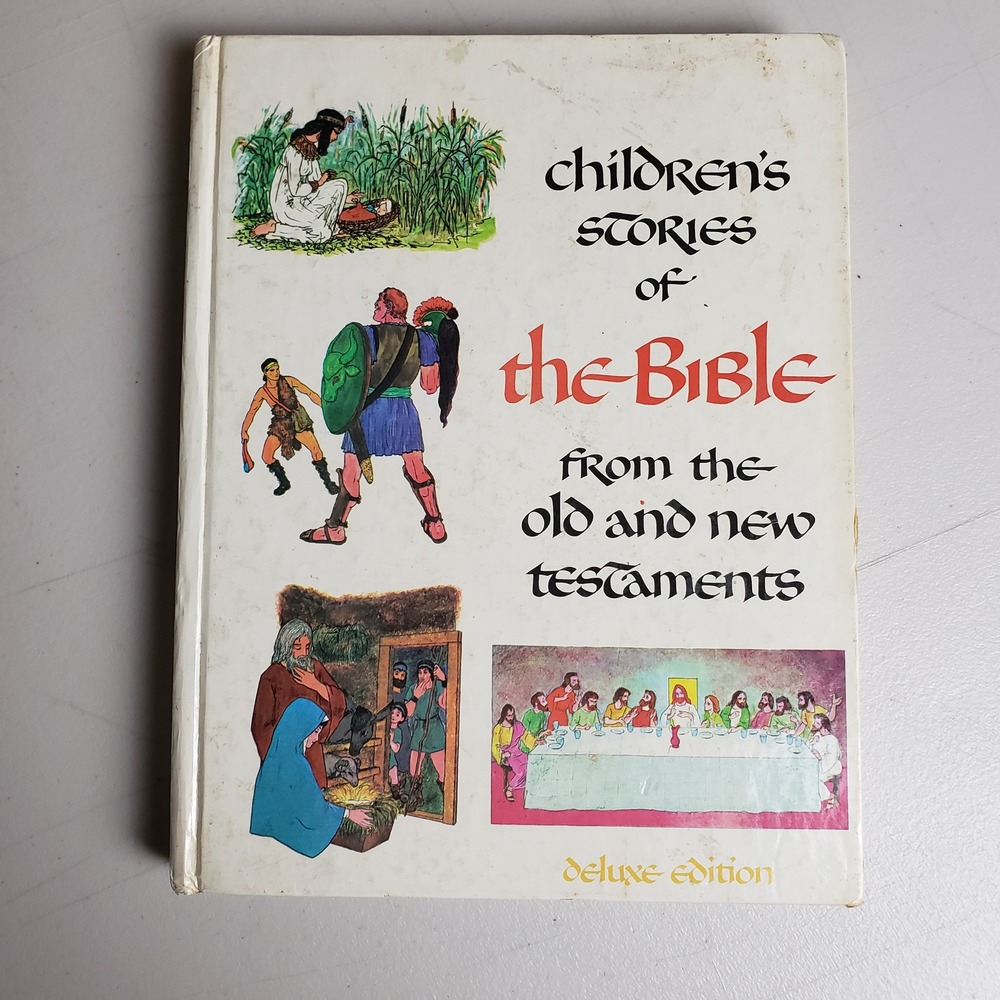 Childrens Stories of the Bible Old and New Testaments Deluxe Edition 1968 Hard